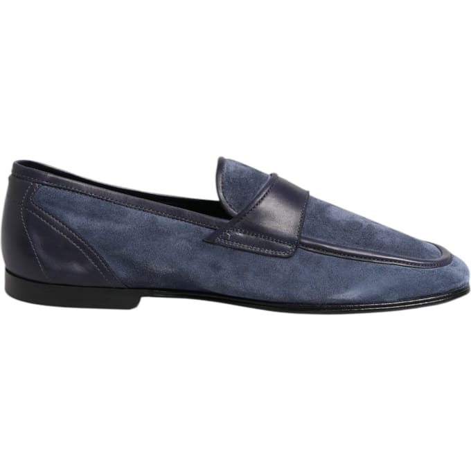Dolce & Gabbana Blauw Suède Lederen Instapschoenen Moccasins