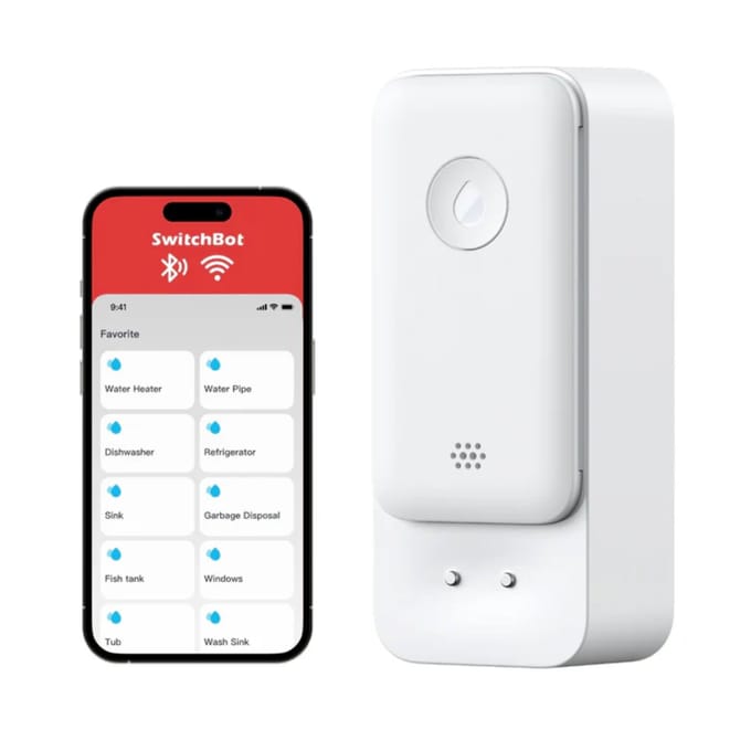 SwitchBot - WiFi-waterdetector - slimme watersensor - 100dB instelbaar alarm & app-melding