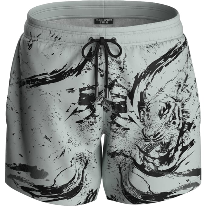 Water Tiger Logo Short voor in het Water in Lichtgrijs
