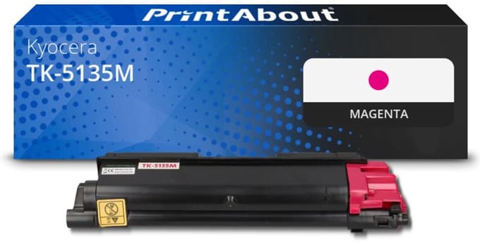 PrintAbout huismerk Toner TK-5135M Magenta Geschikt voor Kyocera