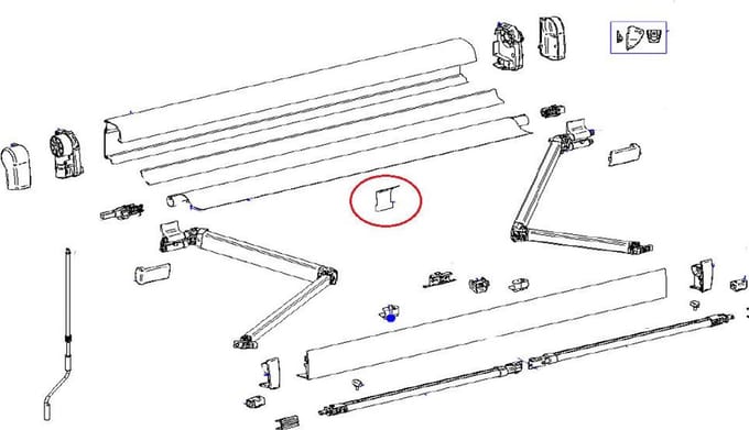 Thule 4900 Roller Tube Spring Support