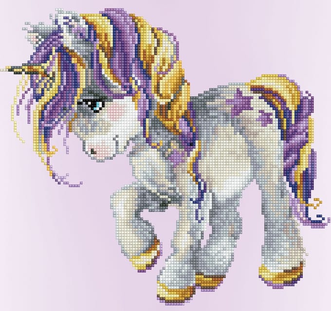 Diamond Dotz diamond painting unicorn - Magical Baby 32x35 cm.