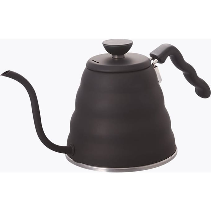 Hario Buono Waterkoker | Zwart | Waterkoker | 1200 ml roestvrij staal voor inductie en gas | Ideaal voor V60 koffiezetmethode met precisie schenktuit