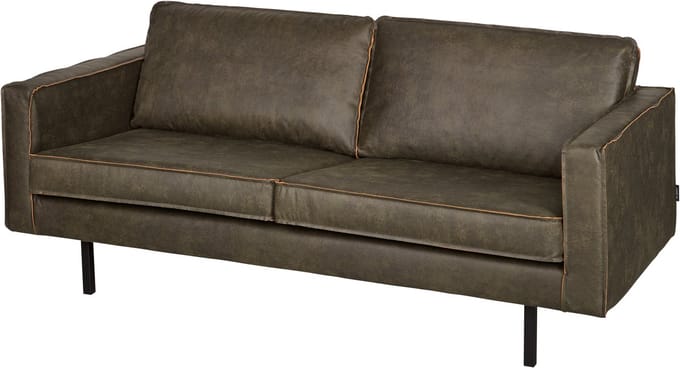WOOOD Rodeo Bank 2-Zits - Recycle Leer - Army - 85x190x86