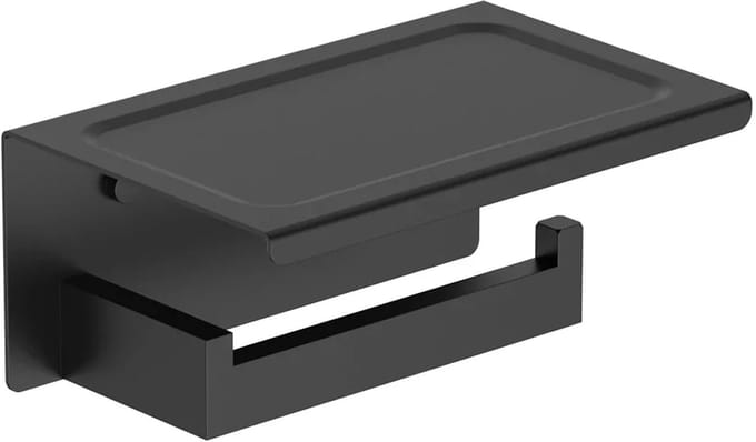 DutchLine - Phone Toiletrolhouder – Mat zwart