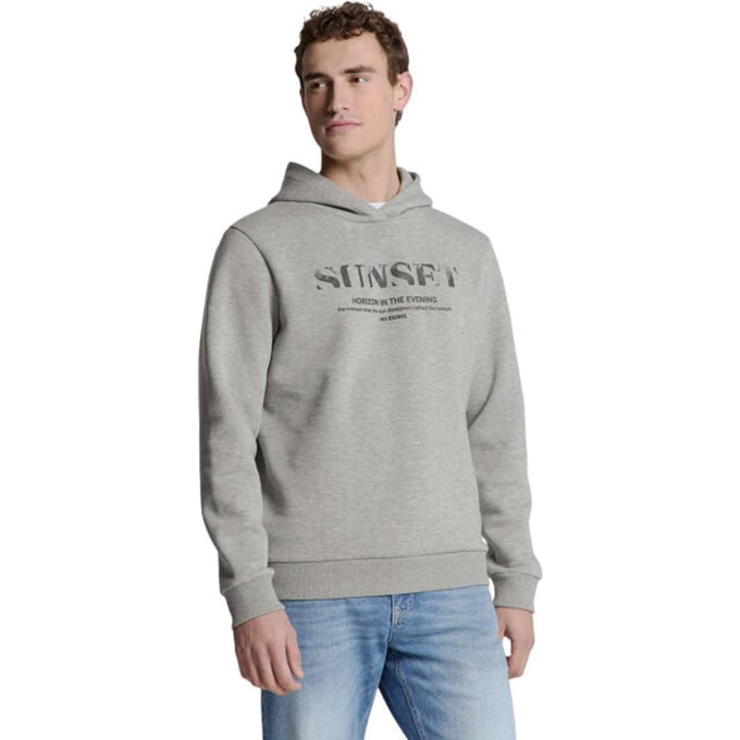 No Excess Sweater hooded grey melange