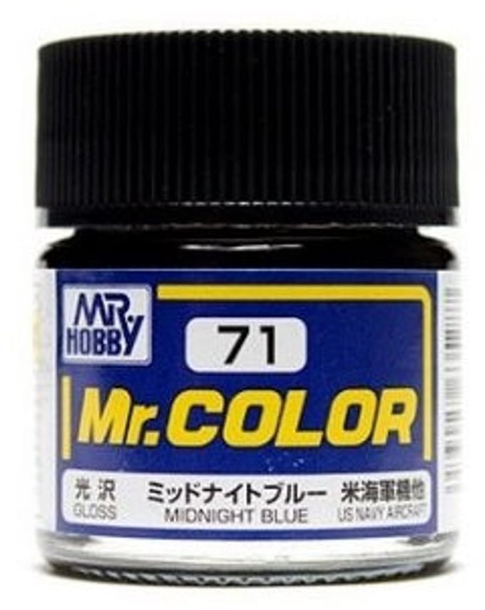 Gunze Mr. Hobby C-071 - Mr. Color 10 ml Midnight Blue - Lacquer Modelbouwverf