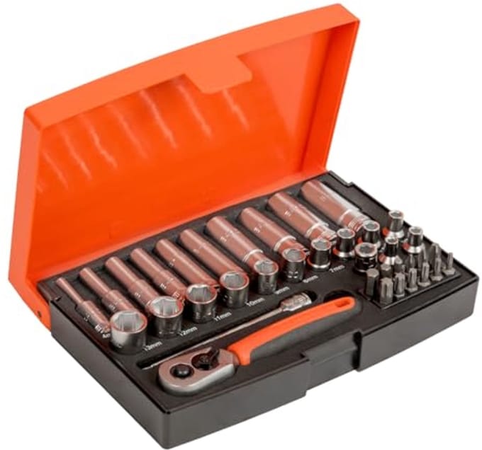 Dopsleutelset 1/4 inch Oranje