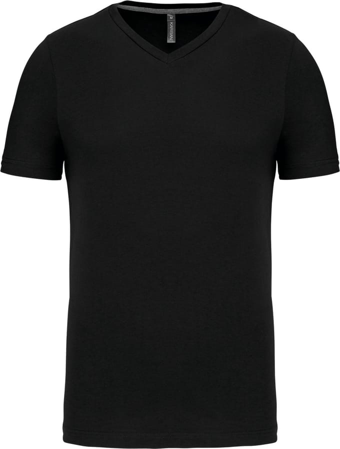Kariban T-shirt V-hals korte mouwen K357 - Black - S