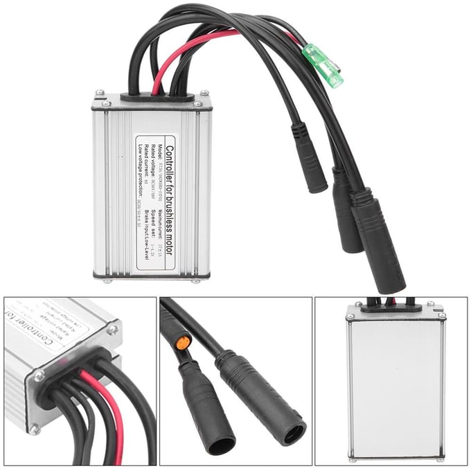 Controller Borstelloos Waterdicht Adapter met Hall voor e Bike Elektrische Scooter 36V48V Motor gray
