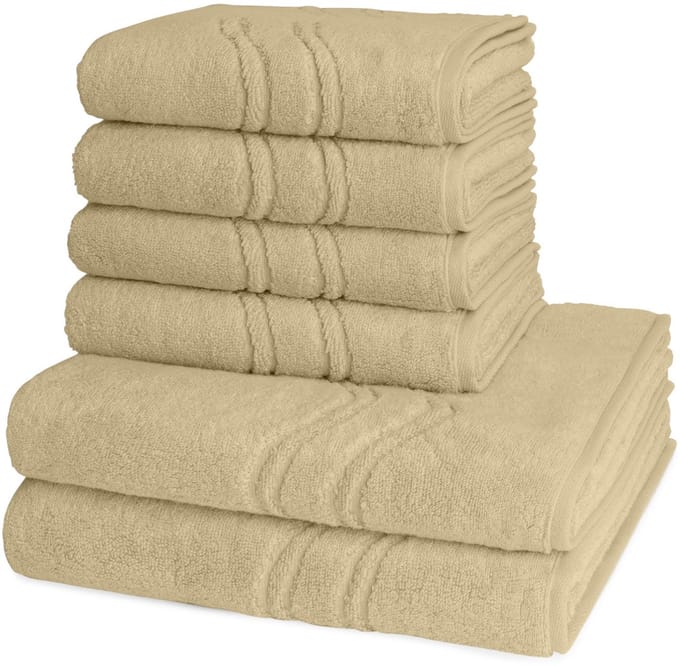 Ross Dames en Heren 4 X handdoek 2 X douchedoek - per set Cashmere feeling