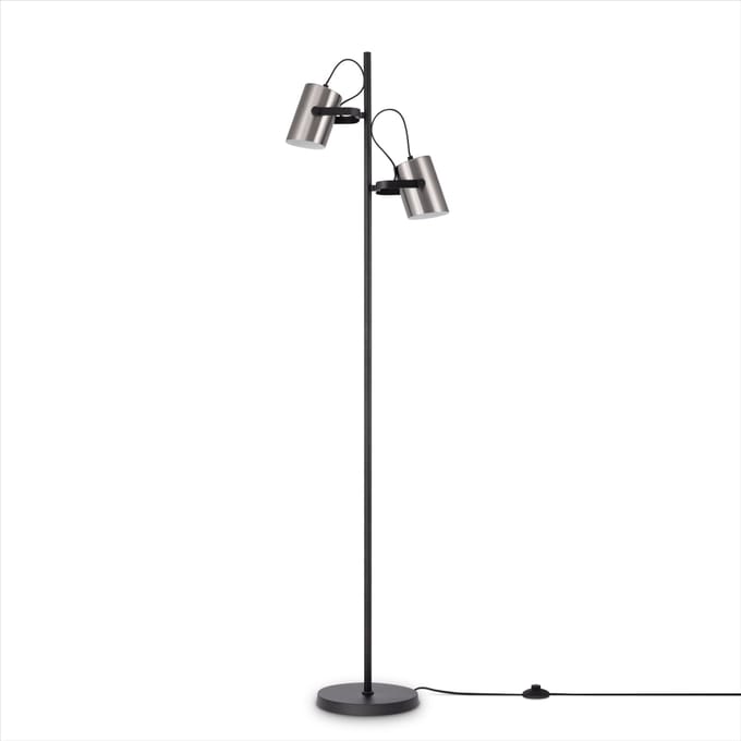 Vloerlamp Caleo nikkel