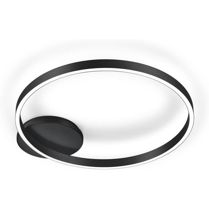 Knapstein Plafondlamp Anel-60, zwart, direct/indirect