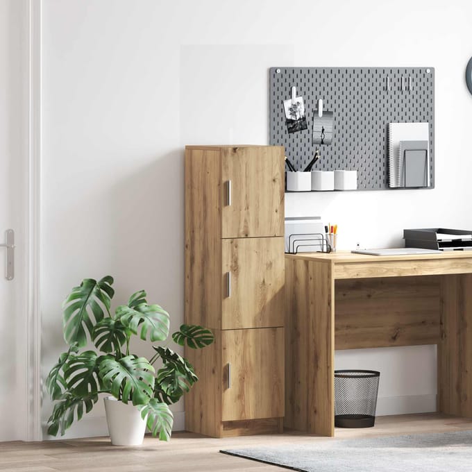 vidaXL - Highboard - Artisan - Eiken - 31.5 - x - 32 - x - 122.5 - cm