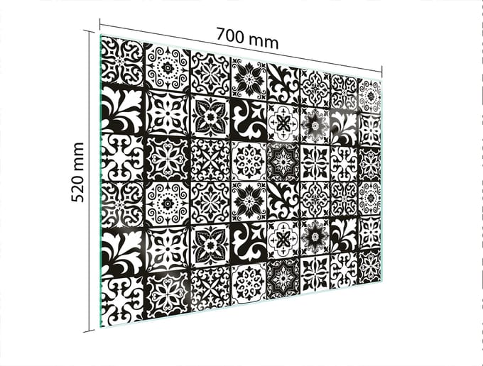 TMK ArtDeko - Snijplank - 70x52 cm - Glas - Bescherming en Decoratie