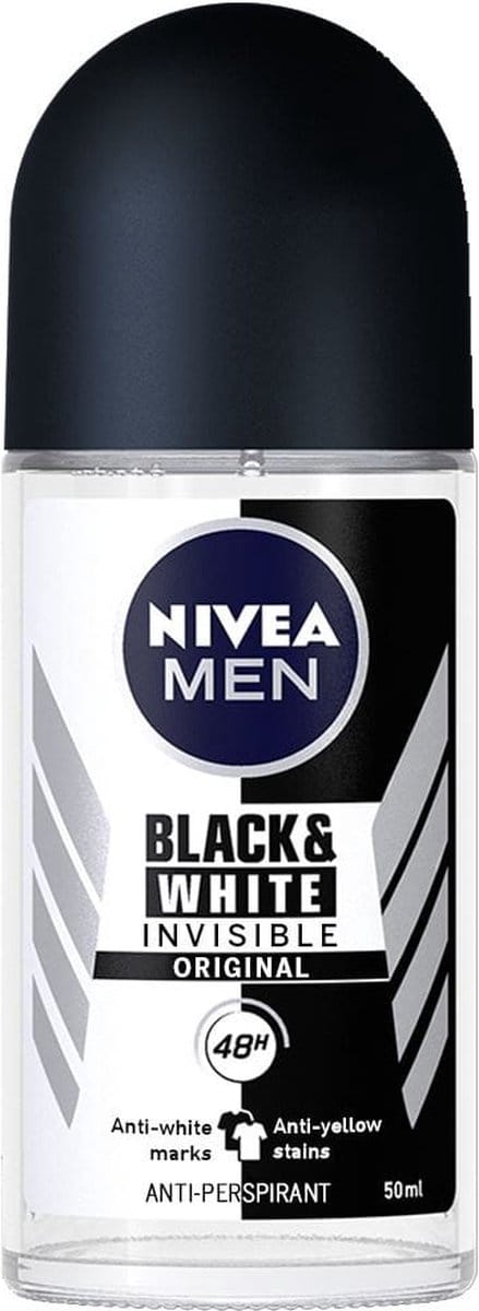 Nivea Men - Deodorant - Roller - Black & White Invisible - Original - 50ml