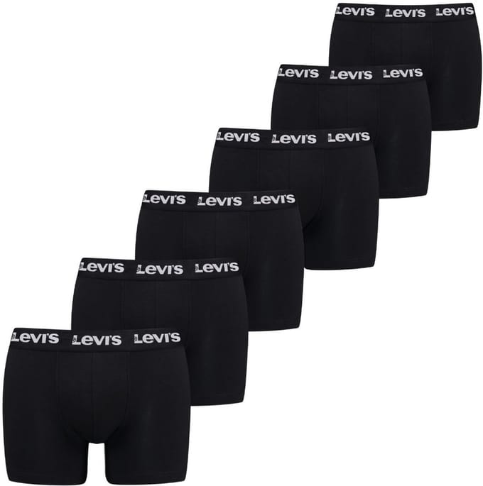 Levi's Boxershorts - Repeat Logo - 6-pack heren boxershorts - Zwart - Maat XXL
