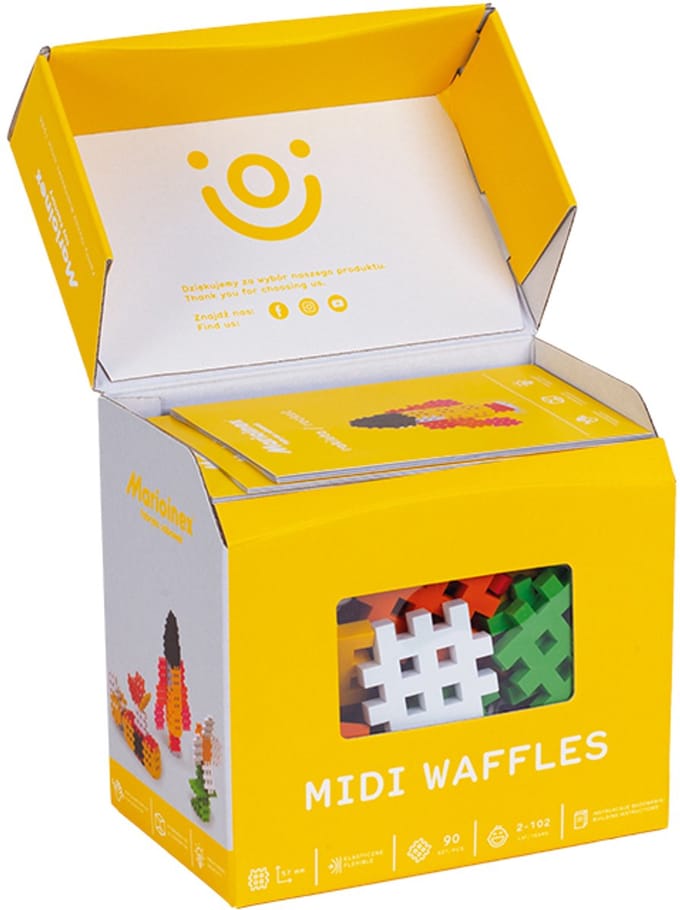 Midi wafel blokken 90 stuks - Marioinex - vanaf 24 maanden