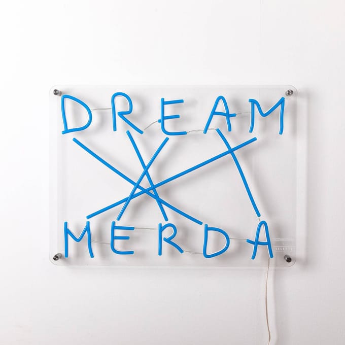SELETTI LED decoratie-wandlamp Dream-Merda, blauw