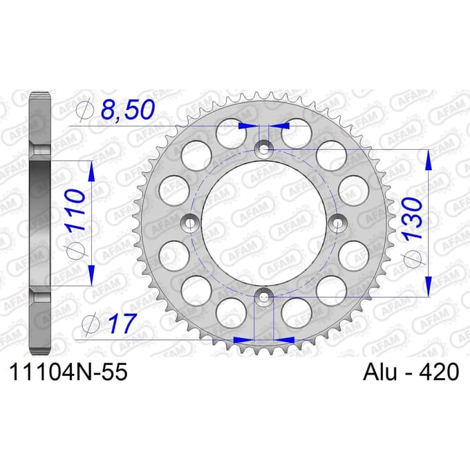 Tandwiel Afam 420 55 dents