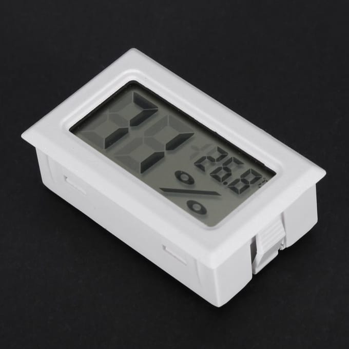 Hygromètre numérique LCD, thermomètre d'intérieur, moniteur d'humidité pour la maison, le bureau et la serre (blanc) blanc