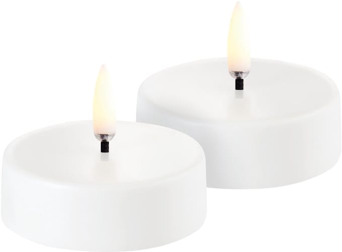Uyuni Lighting - Rechargeable theelichtjes maxi - Wit - 6 cm x 2,3 cm
