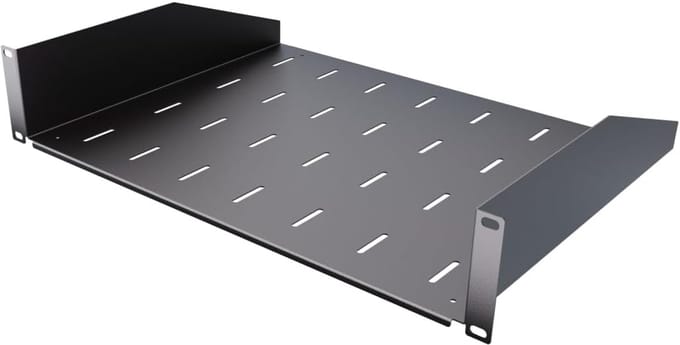 Netwerkkast Staal - Serverrek 19 inch - IT Beheer - Robuuste Constructie - 2U 350mm - Zwart