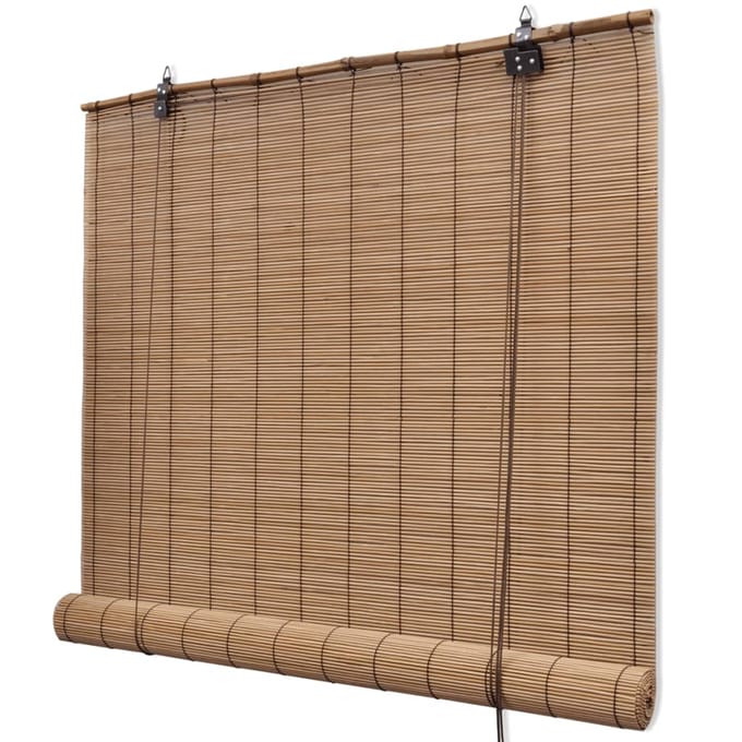 vidaXL - Rolgordijn - 120x160 - cm - bamboe - bruin