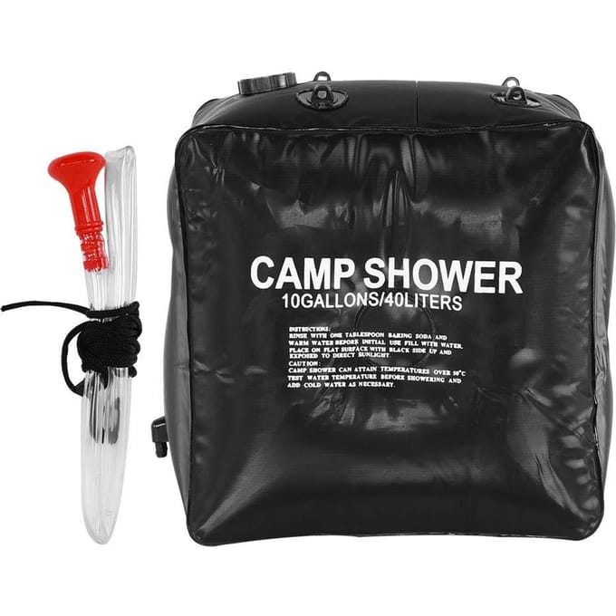 40L Zonneverwarming Kampeer Douchezak Buiten Waterzak met Water Touw zwart