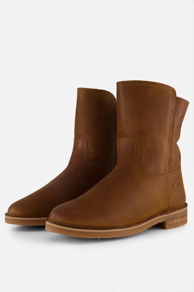 Aqa Enkellaarsjes taupe Nubuck - Maat 36