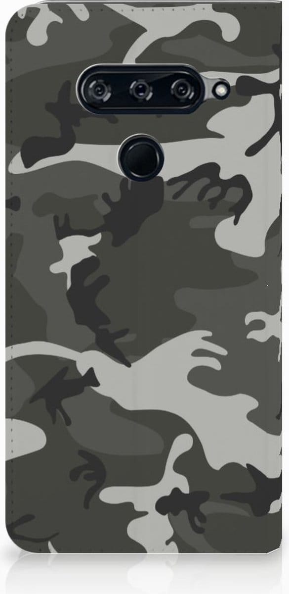 LG V40 Thinq Hoesje met Magneet Army Light