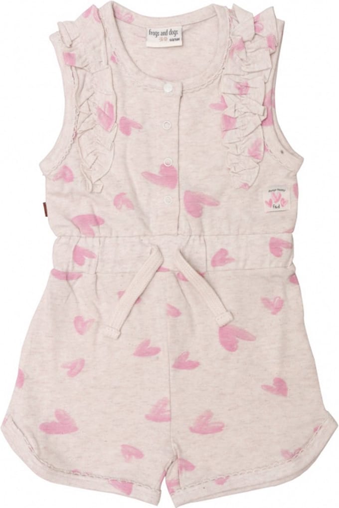 Frogs and Dogs - Meisjes Jumpsuit - offwhite - Maat 68