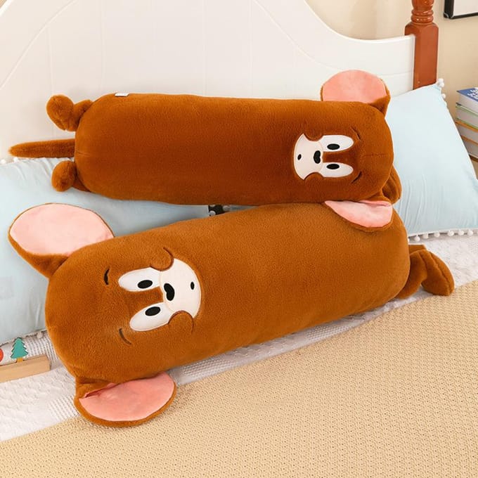 Peluche Chat et Souris Oreiller de Sieste Dessin Animé Mignon Poupée Tom Cat Poupée Oreiller de Bureau Canapé Lit 65cm