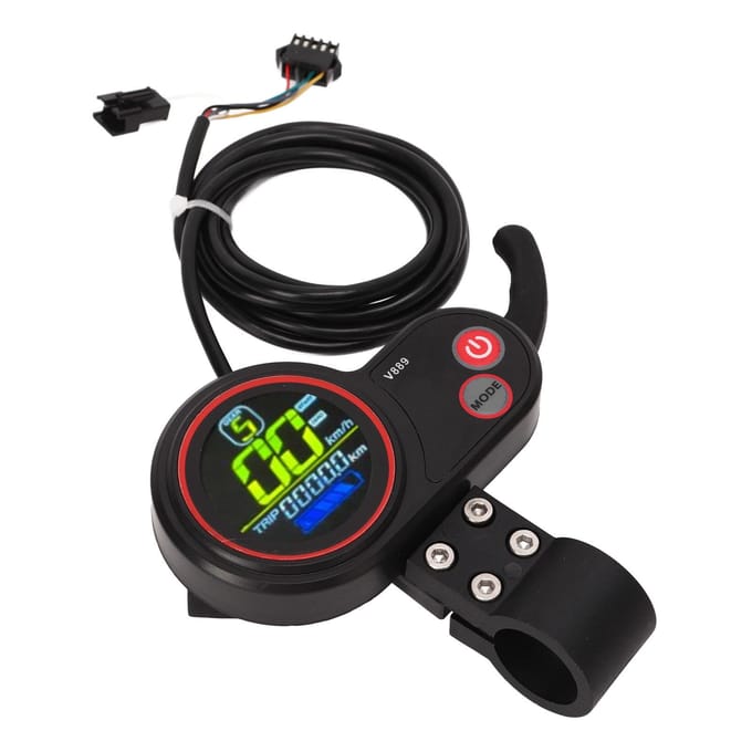 Elektrische Scooter Duimgashendel Display Dashboard Bedieningspaneel met USB 24V 36V 48V black