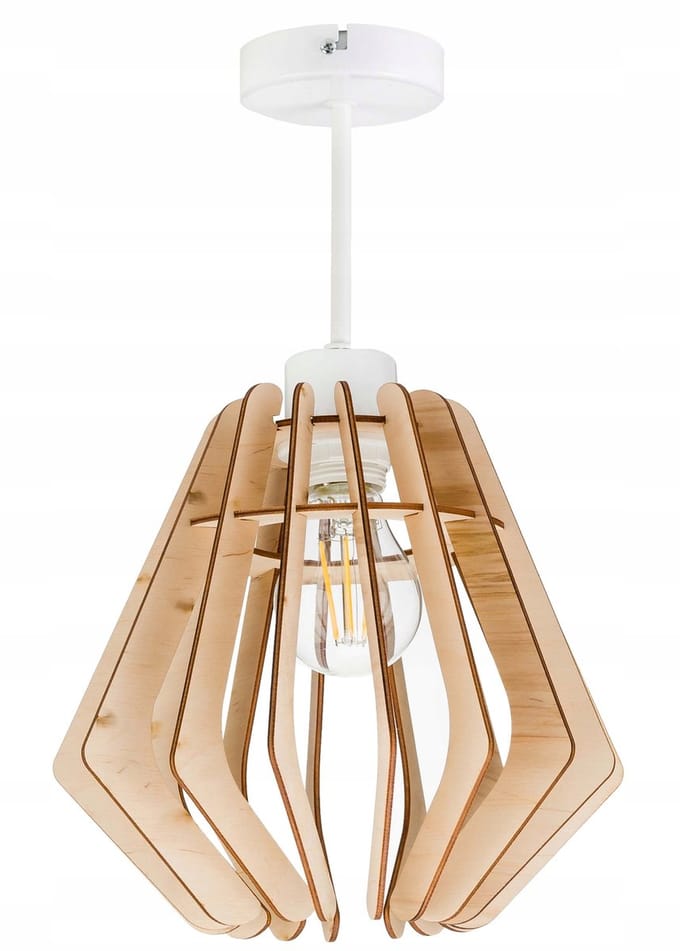 Houten Hanglamp met E27 Fitting - Stijlvol en Modern