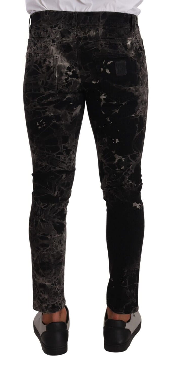 Marmerprint Skinny Jeans