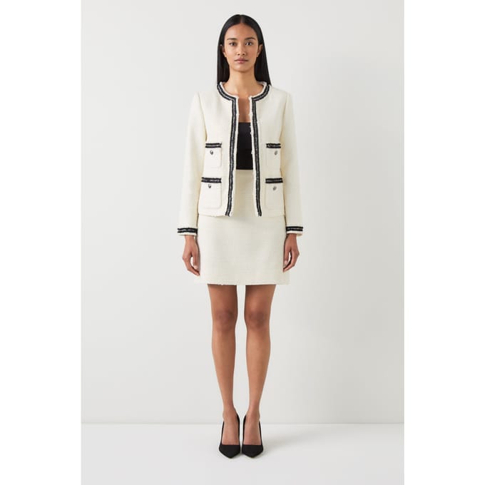 LK Bennett Charlie Jacket Cream Taglia: 12 | Blazers Outlet | Donna | Bianco