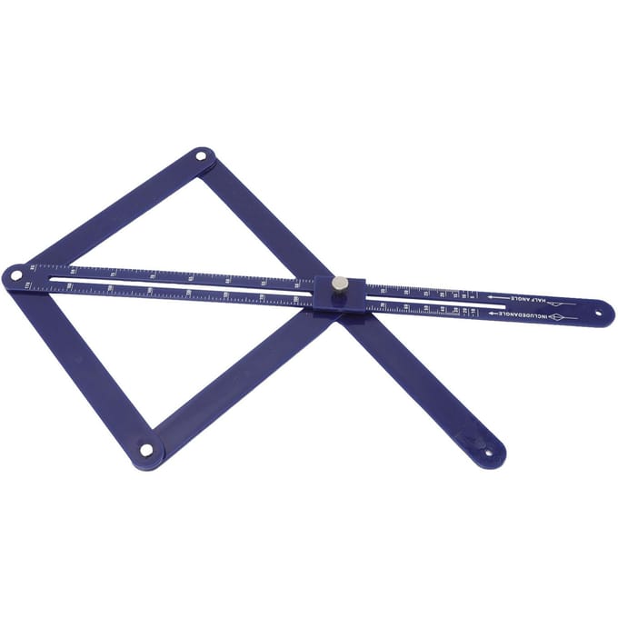 Rapporteur d'angle d'angle en plastique multifonctionnel réglable précis pour la menuiserie blue