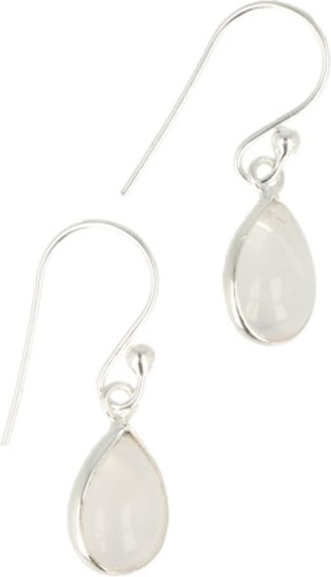 Roze kwarts druppel sieraden set zilver