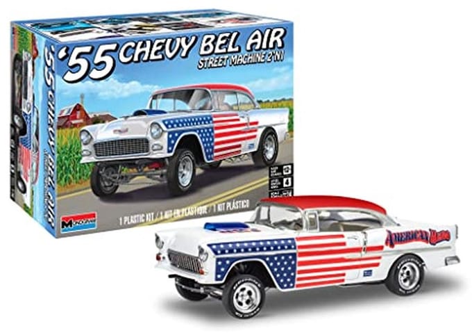 Modelbouwset 1955 Chevy I schaal 1:24 I Detailgetrouw Auto-Bouwpakket voor Modelbouwliefhebbers