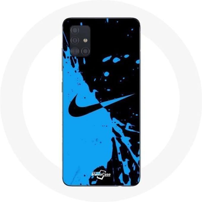 Coque - Maniacase - Galaxy A51 - Nike Logo - Souple - Bleu et Noir noir