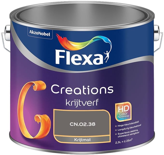 Flexa - Creations Muurverf Krijt - Cn.02.38 - Mengverf - 2,5 L