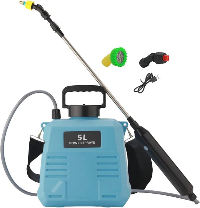 Elektrische Pompsproeier met Telescoopstang - 5L - Verstelbare Tuinsproeier voor Binnen en Buiten