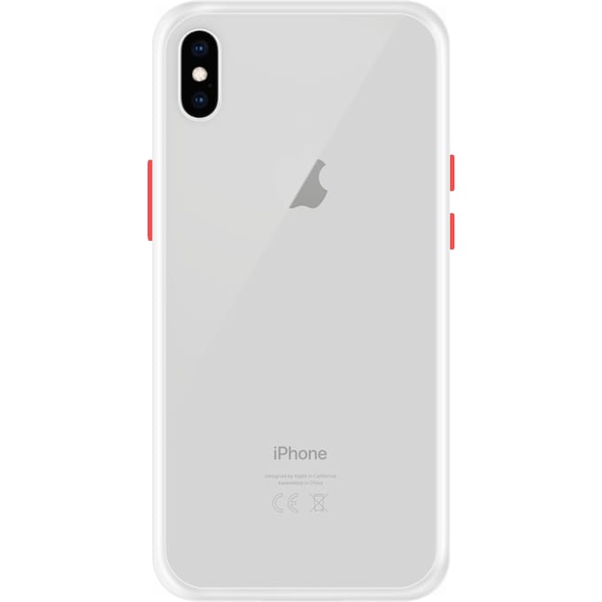 iPhone XS Max Back Cover - Wit/Transparant