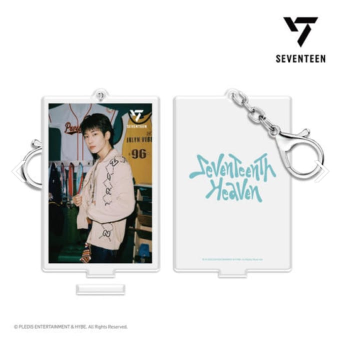 SEVENTEEN Porte-clés Acrylique Lenticulaire 3D Support SEVENTEENTH HEAVEN AM 5 26 Ver gray