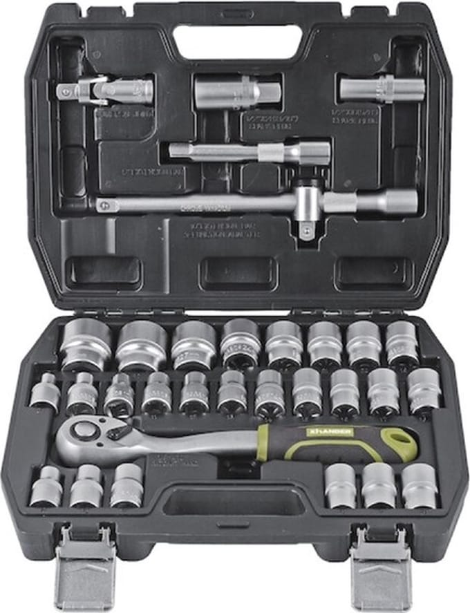 XHANDER 1/2" dopsleutelset met ratel 32-delig