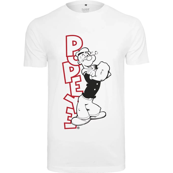 Merchcode Popeye - Popeye Standing Heren Tshirt - XS - Wit
