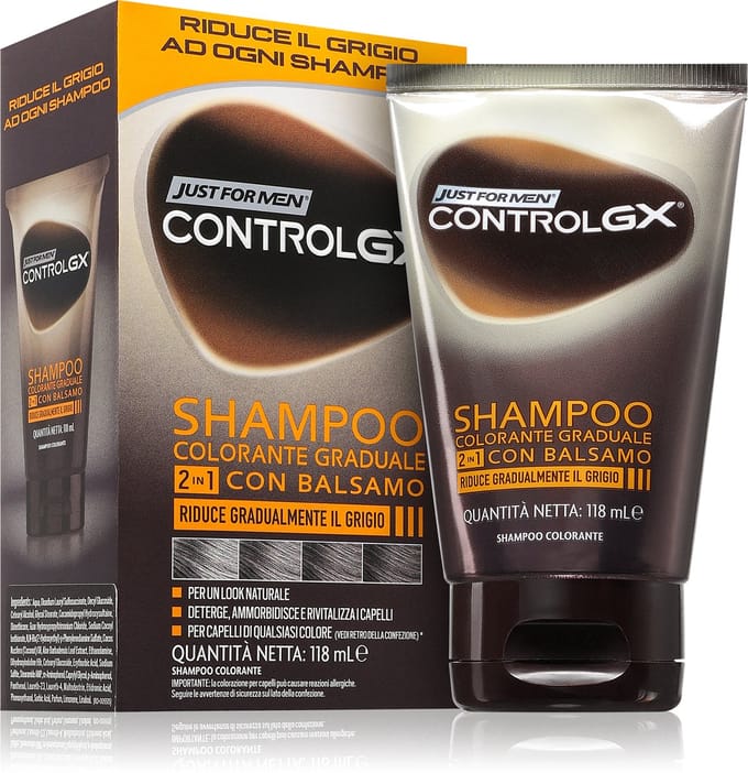 VOORRAAD 3 X Just For Men Control GX Shampoo en Conditioner - Grijze 147ML