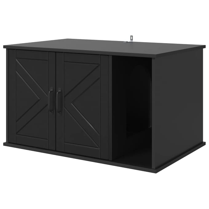 vidaXL Maison pour chat Noir 85 x 55 x 50,5 cm Bois d'ingénierie