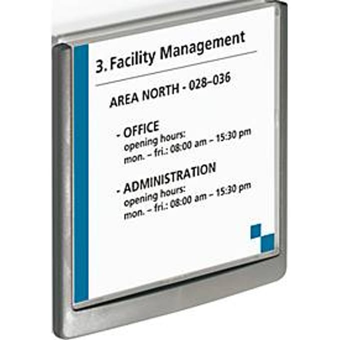 DURABLE deurbord CLICK SIGN, 149 x 148,5 mm, 5 stuks, grafiet